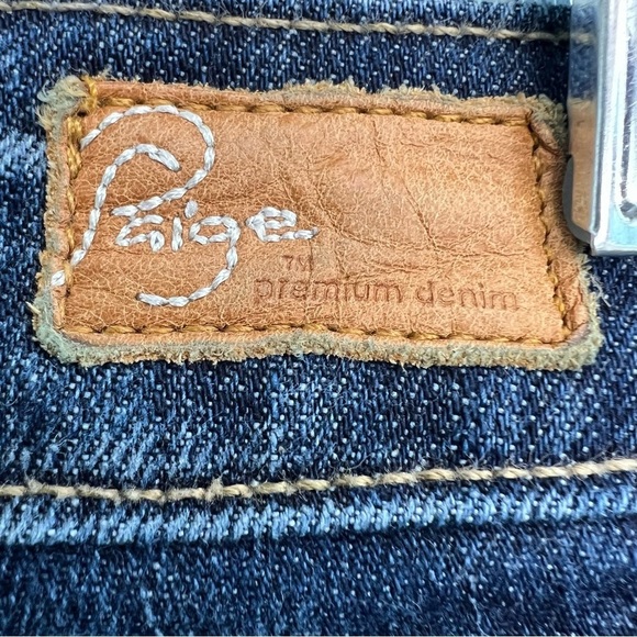 Paige Women's Skyline Distressed Skinny Ankle Jeans Sz 27 Low Rise - Picture 4 of 11